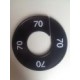 Maatring 9cm zwart/wit 70